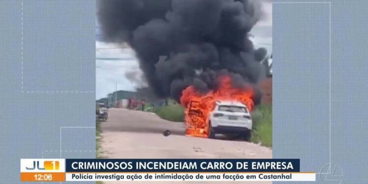 Carro de empresa de monitoramento é incendiado por dupla ligada à facção criminosa na Grande Belém | Pará
