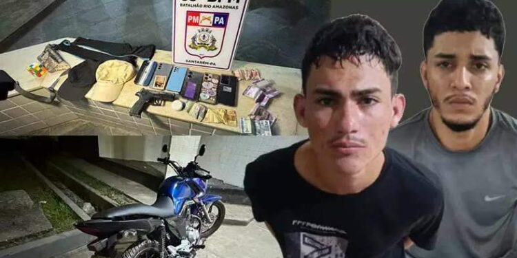 Dupla é presa dentro de motel por suspeita de cometer assaltos em Santarém | Polícia
