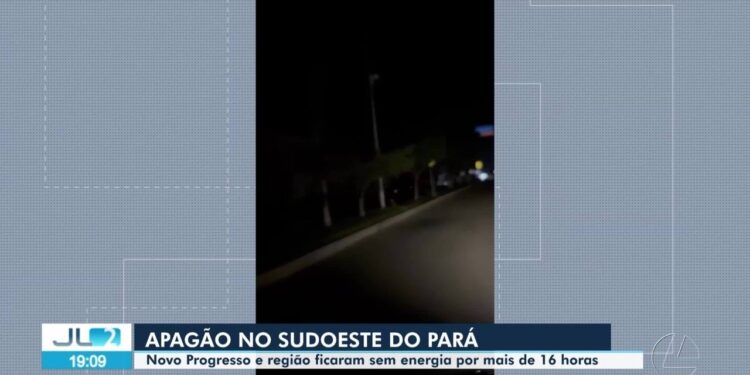 Apagão deixa Novo Progresso e distritos no Pará sem energia por mais de 16 horas