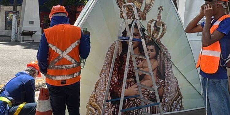 Arcos do Círio de Nazaré começam a ser instalados em Belém e marcam preparação para a maior festa religiosa do PA | Círio de Nazaré
