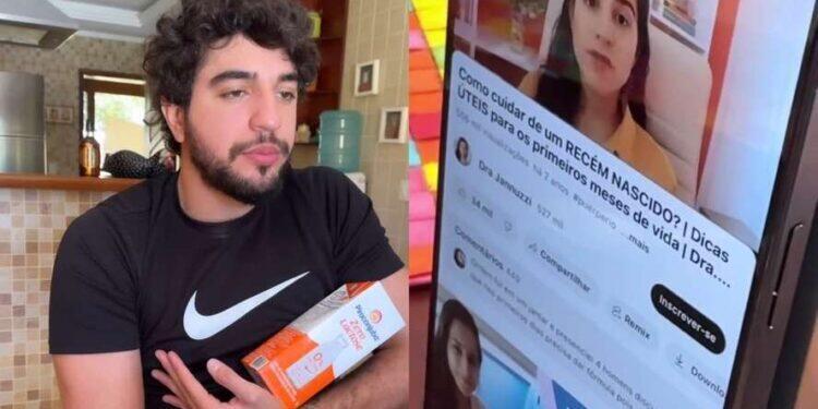 Grávida, Rafa Kalimann mostra Nattan treinando paternidade com caixa de leite e diverte web | Cultura