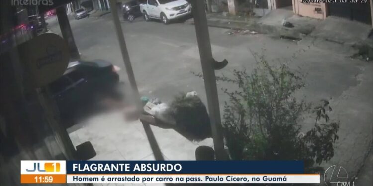 Homem é arrastado por carro em Belém; motorista foge sem prestar socorro | Pará