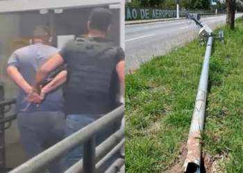 Homem é preso após depredar radar em Belém e transmitir ação ao vivo nas redes sociais; VÍDEO