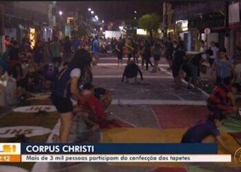 IMAGENS: Corpus Christi é celebrado com bolos e tradicionais tapetes em cidades do Pará | Pará