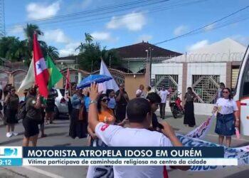 Idoso é atropelado durante caminhada religiosa em Ourém; motorista embriagado foi preso