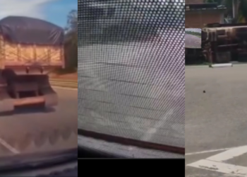 Influenciador filma acidente com caminhão desgovernado em avenida da Grande Belém; VÍDEO