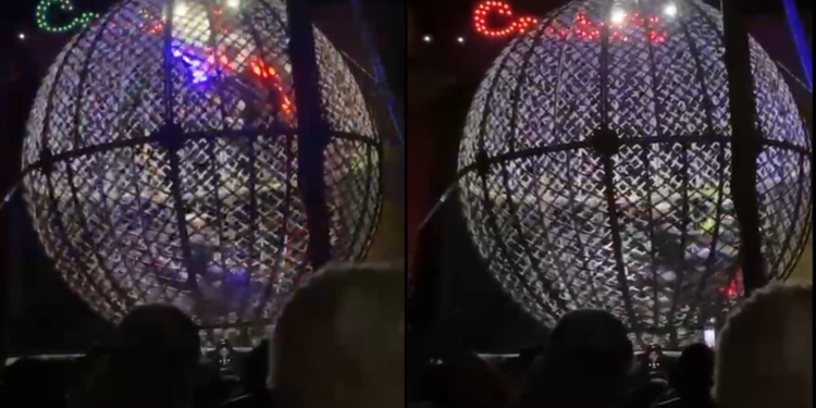 Moto atropela outra dentro de globo da morte em circo no Pará; VÍDEO mostra acidente