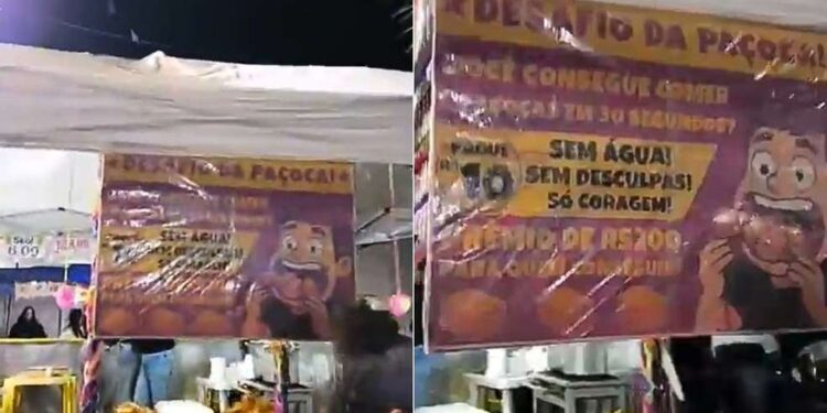 Mulher se engasga durante 'Desafio da Paçoca' em festa junina e é internada em estado grave | Brasil