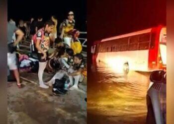 Ônibus com integrantes de quadrilha junina cai no Rio Tapajós em Santarém | Polícia