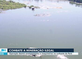 Operação apreende embarcações e desmonta acampamentos de garimpo ilegal em unidade de conservação no Pará | Pará