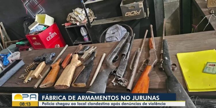 Polícia fecha fábrica clandestina de armas de fogo no fundo de barbearia em Belém