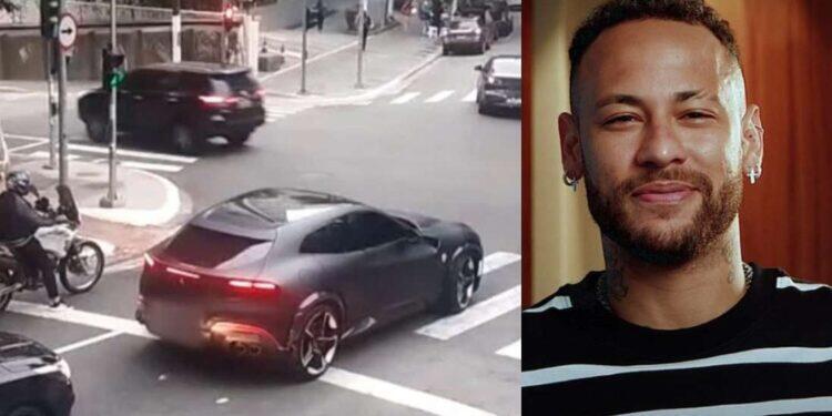 VÍDEO: Ferrari de Neymar avaliada em R$ 7,5 milhões é flagrada cometendo infração de trânsito | Esportes