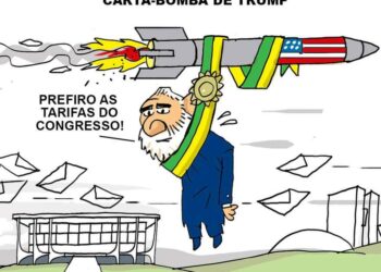 Carta bomba tarifária de Trump para o Brasil | Charges