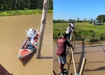 De helicóptero e barco, Zé Gotinha leva vacinas e percorre comunidades ribeirinhas no Pará | Pará