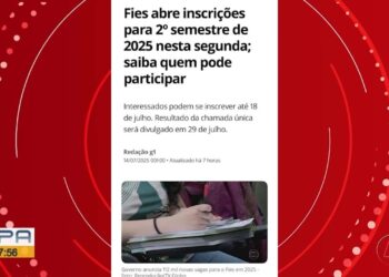 Fies do 2º semestre de 2025 oferta 3.113 vagas no Pará; saiba como participar