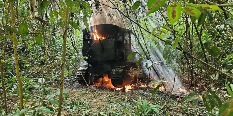 Floresta devastada: fiscalização flagra desmatamento oculto e destrói trator usado no crime ambiental, no Pará | Pará