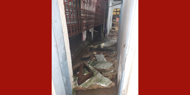 Parte de casa desaba durante forte chuva em Belém | Pará