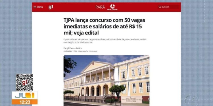 Salários de até R$ 15 mil: Inscrições para concurso do TJPA terminam nesta terça-feira, 22 | Pará