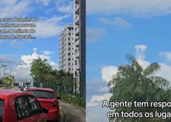 VÍDEO: nuvem em formato da berlinda do Círio comove devota e viraliza nas redes sociais | Belém