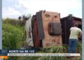 Motorista morre após carreta carregada com gado tombar na BR-155, no sul do Pará