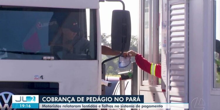 Motoristas enfrentam lentidão e falhas no 1º dia de pedágio no Pará