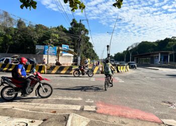 Obras da nova rua da Marinha alteram trânsito na av. Augusto Montenegro, em Belém