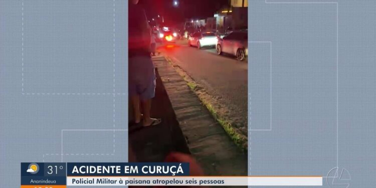 PM atropela seis pessoas em calçada em Curuçá, no nordeste do Pará