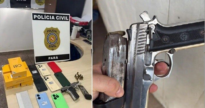 Polícia prende dois suspeitos de roubo de 32 celulares em Bragança, no Pará