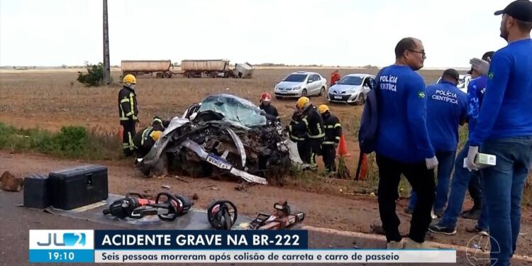 Seis pessoas morrem em colisão entre carro de passeio e carreta na BR-222, no Pará