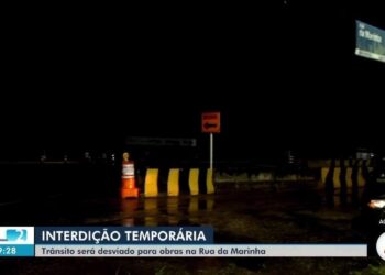 Trânsito alterado em Belém para obras na Rua da Marinha