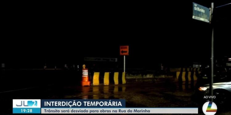 Trânsito alterado em Belém para obras na Rua da Marinha